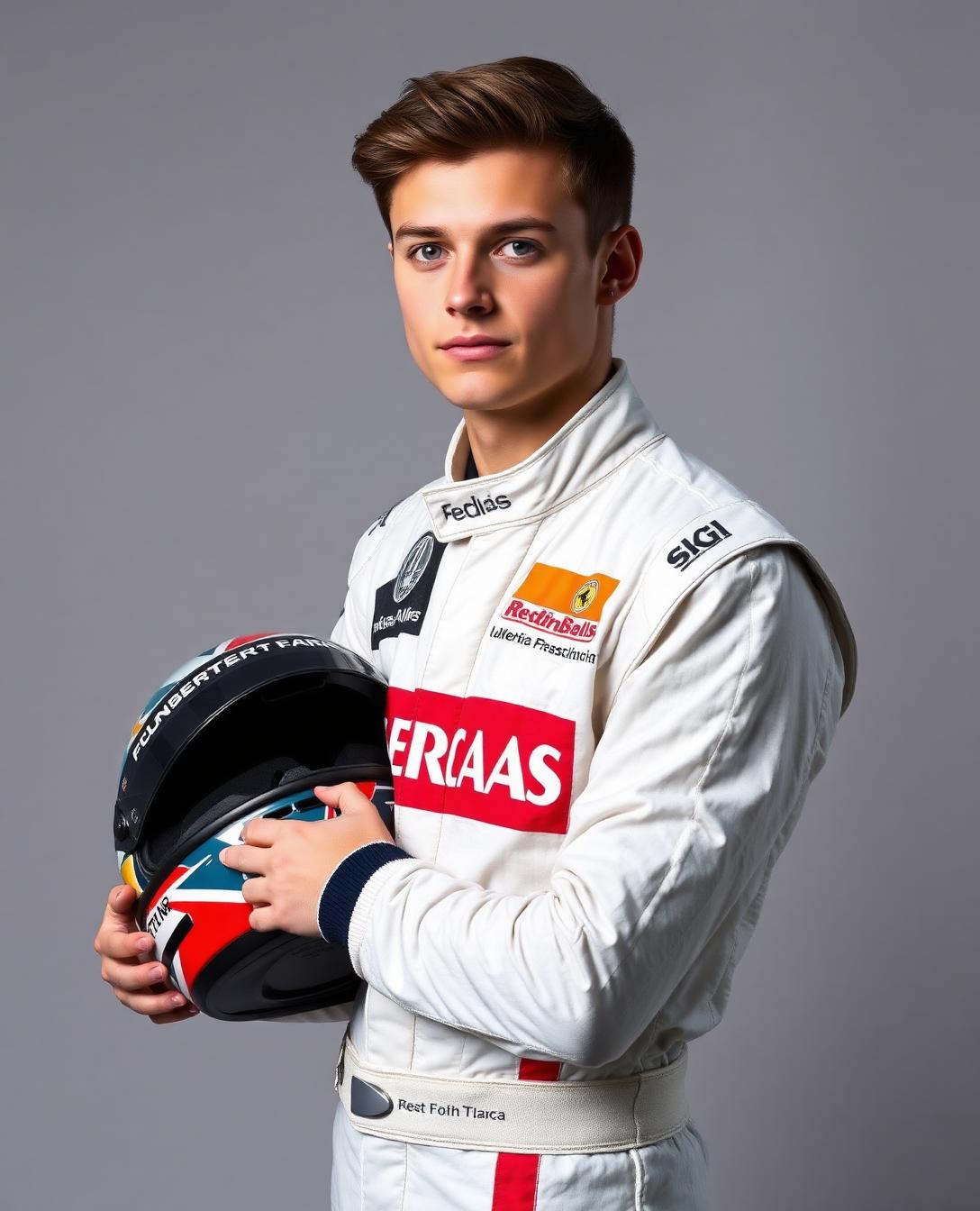 Portrait of Nick Worlock in race suit